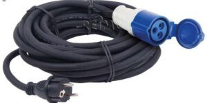 cable adaptador CEE Schuko / CEE, 3x2.5mm², 4 m de largo.