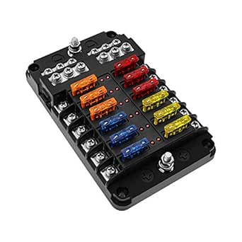 Caja 12 fusibles (positivo y negativo común)